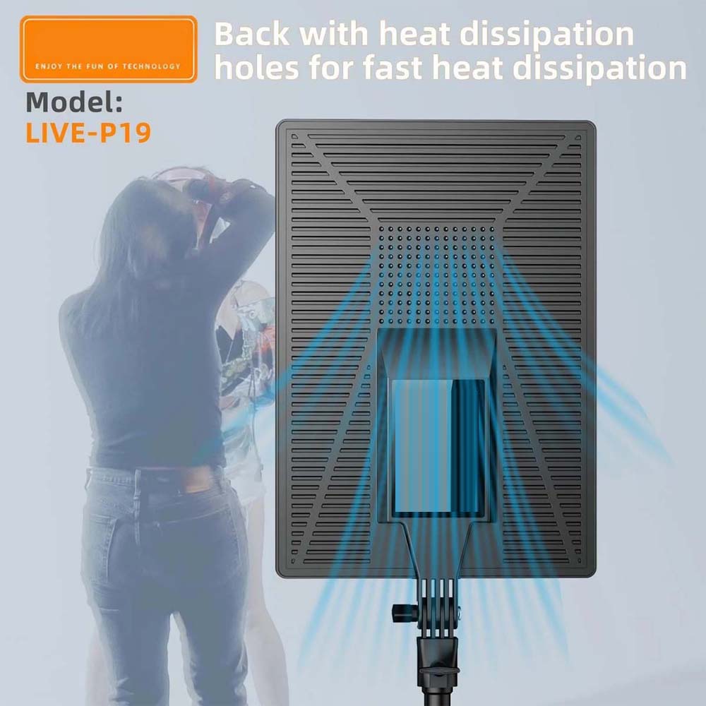 Live-P19 LED Fill Light Panel - Dimmable Bi-Color Lighting for Photography, Video & Live Streaming Image