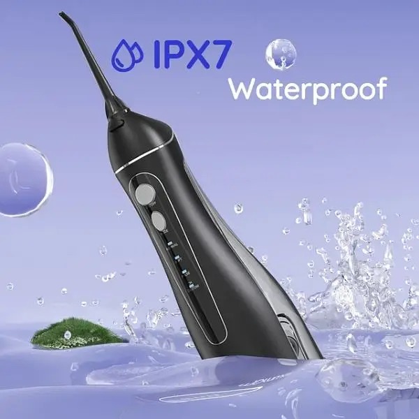 Portable Oral Irrigator with 3 Cleaning Modes | Rechargeable Water Flosser for Deep Cleaning | Cordless Dental Water Jet with Adjustable Pressure for Healthier Gums & Teeth | IPX7 Waterproof, Lightweight & Compact, Ideal for Home & Travel | Effective Water Flossing for Plaque Removal, Gum Care, and Fresh Breath Image