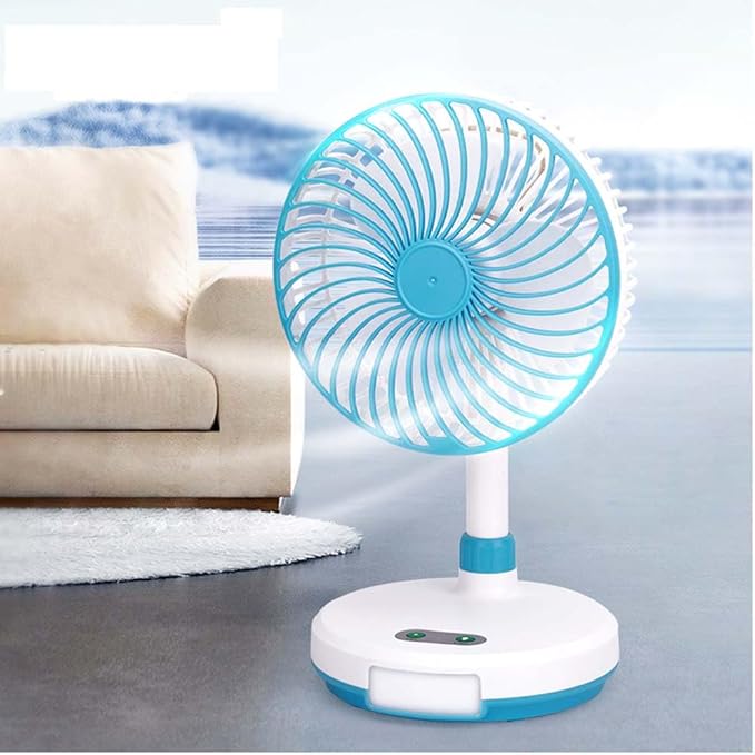USB Charging Rechargeable Table Fan with Lighting Lamp | Portable & Convenient | Made in China Image