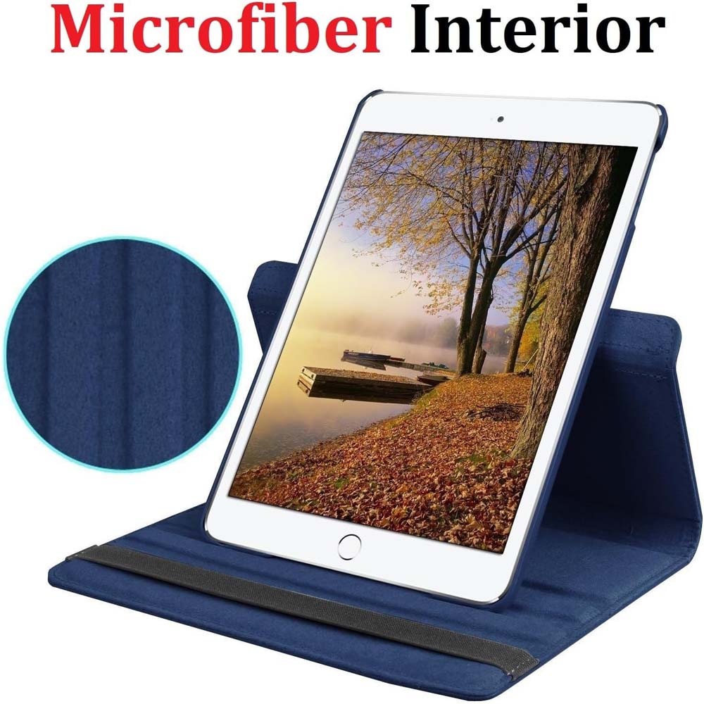 360° Rotating Stand Case for iPad Mini 4/5 - Auto Sleep/Wake Leather Smart Cover with Multi-Angle Viewing (Multi Colour) Image