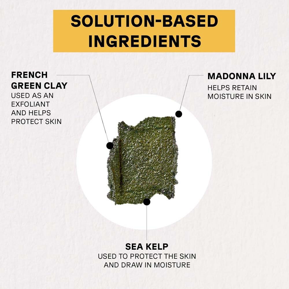 Acure Brightening Facial Scrub - Exfoliating Face Wash with Sea Kelp & French Green Clay, Gentle Daily Scrub for Radiant Skin Image