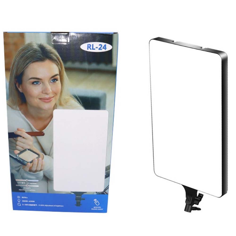 Rl-24 24-Inch Portable LED Photo Fill Light | Studio Lighting for Video Recording, Streaming, Filming, and Photoshoots with Adjustable Brightness and Color Image