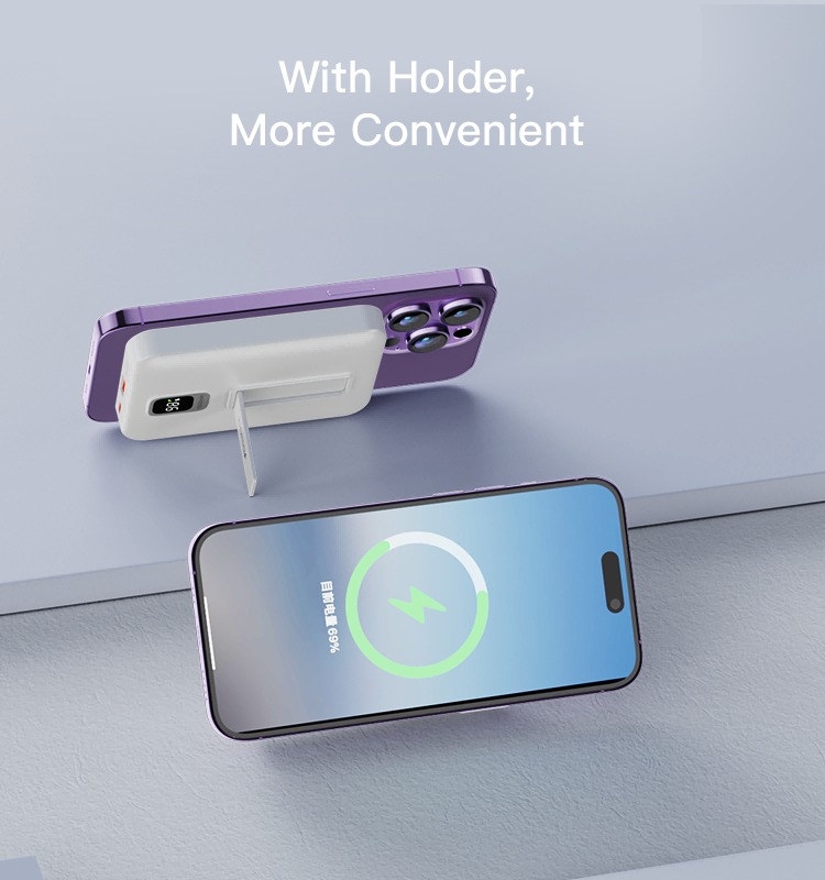 YP45 10000mAh Wireless Fast Charging MagSafe Battery Pack – Magnetic Battery Case Power Bank Image