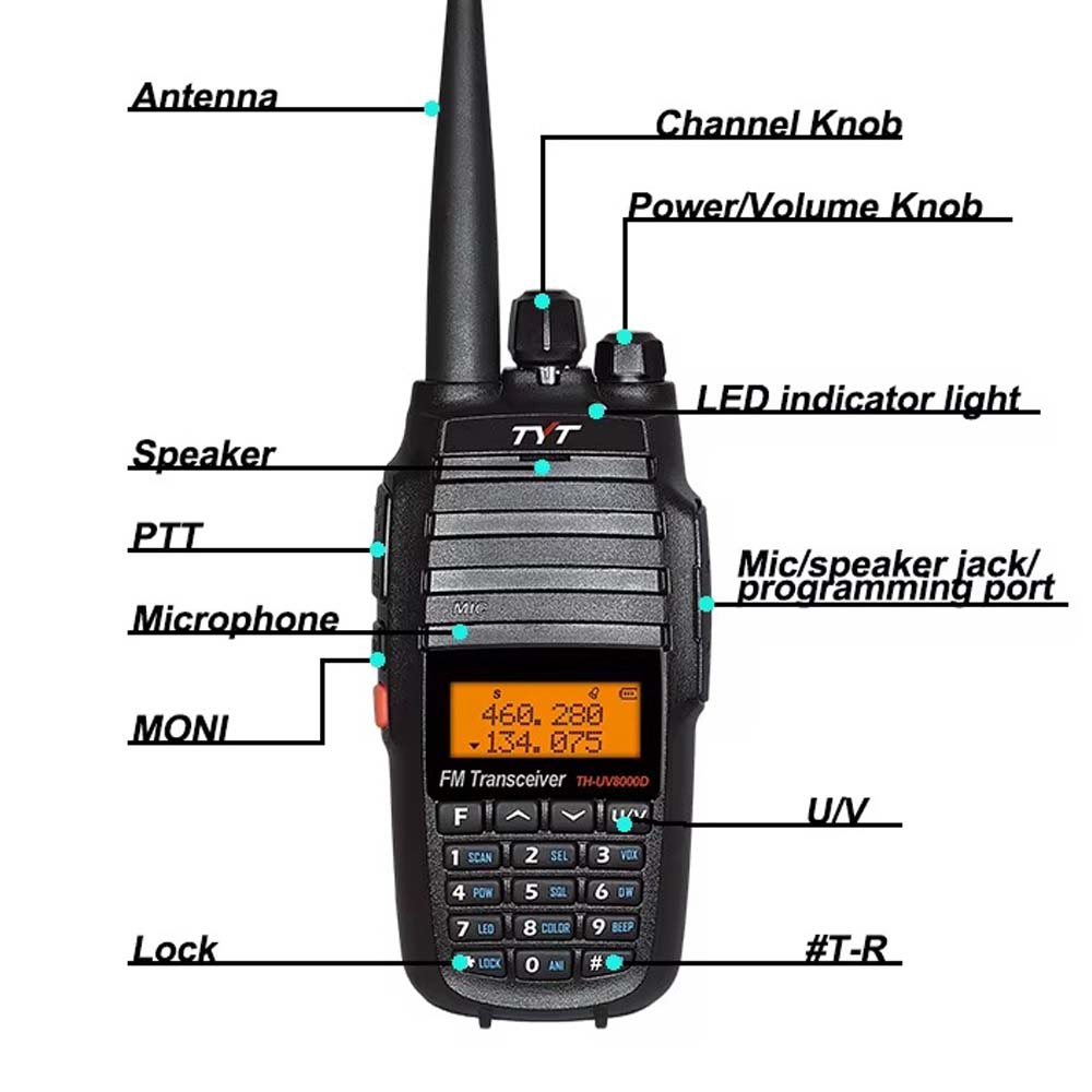 TYT TH-UV8000 OEM Mini FM Portable Walkie-Talkie. Long-range 10km Hoki Toki for outdoor & professional use. Compact design. Image