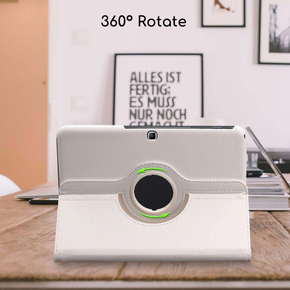 360° Rotating PU Leather Stand Cover Compitable for Samsung Galaxy Tab 4 10.1 Case - SM-T530/T531/T533/T535 (Multi) Image