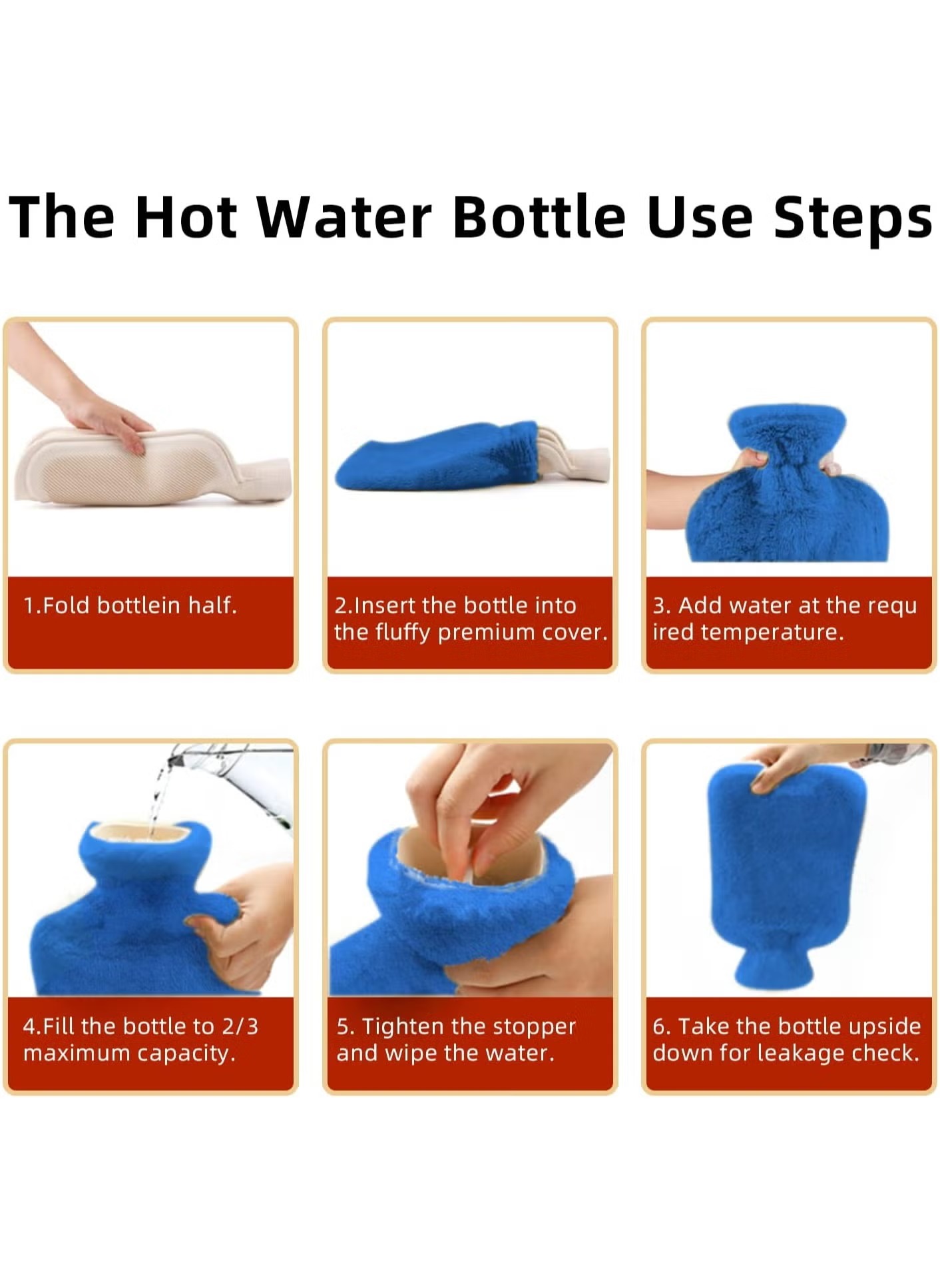 Hot Water Bag with Soft Cover | Classic Rubber Hot Water Bag for Cramps, Neck, Shoulder Pain Relief | Hot & Cold Therapy Pack (Multi) Image