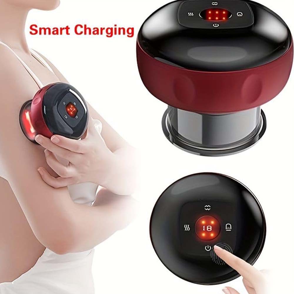 Smart Electric Cupping Device - 5 Massage Modes with Heating Therapy, Full Body Vacuum Massager for Pain Relief Image