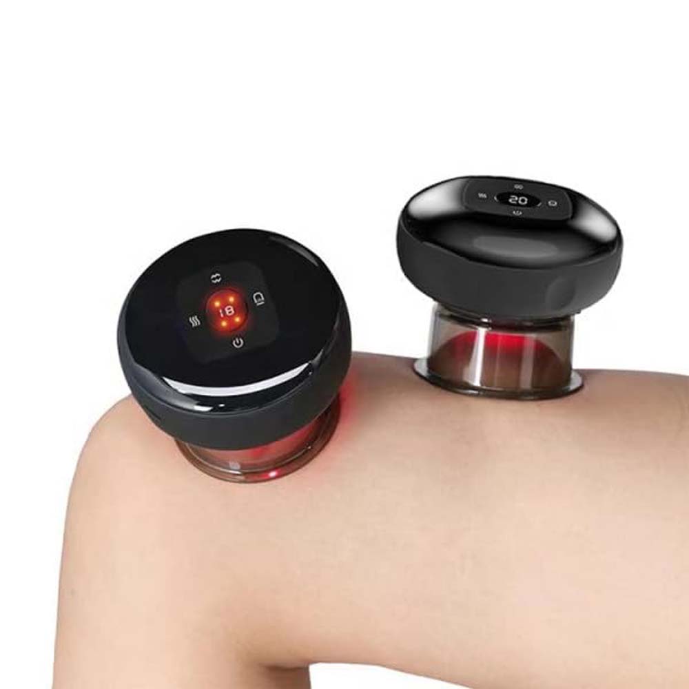 Smart Electric Cupping Device - 5 Massage Modes with Heating Therapy, Full Body Vacuum Massager for Pain Relief Image