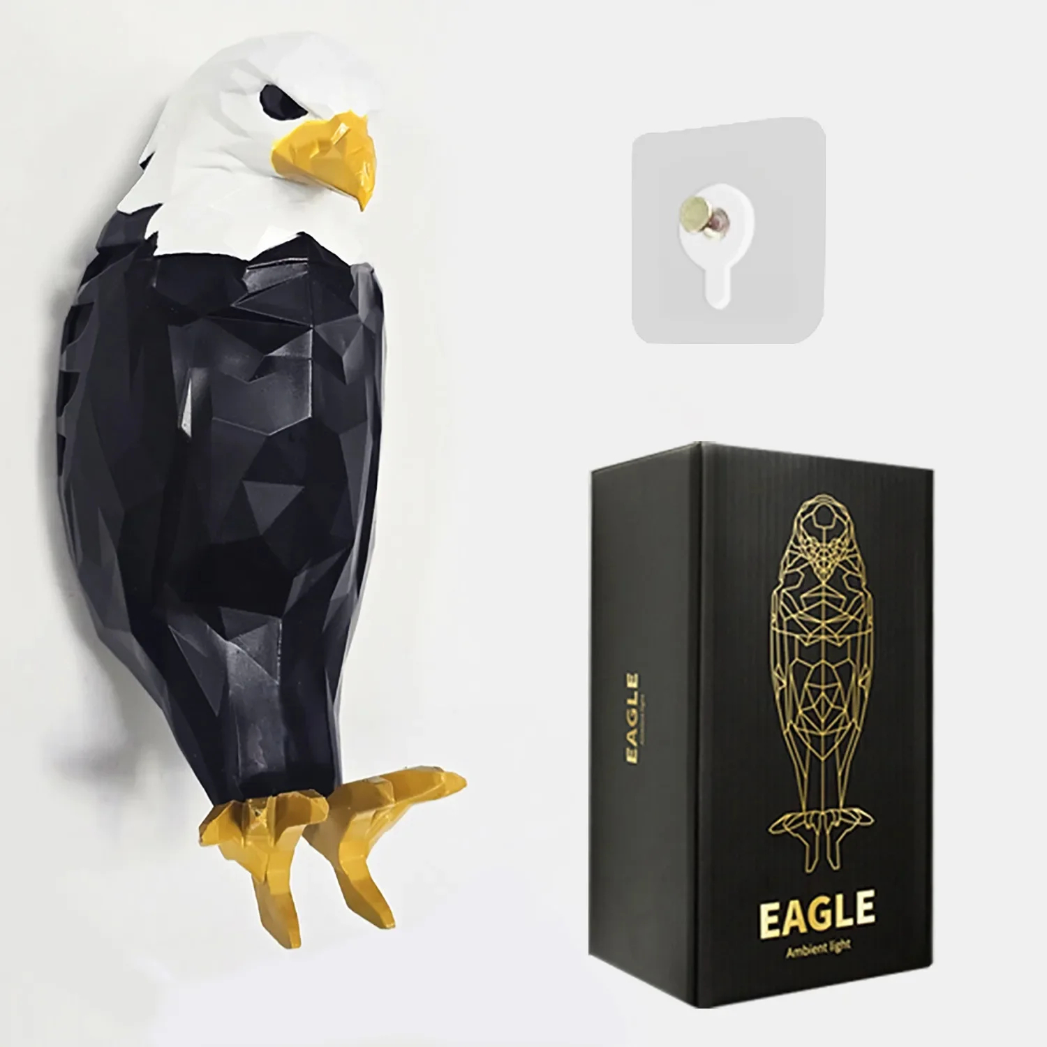3D Bald Eagle Wall Night Light - Wings of Light, Realistic Wing-Shaped LED Decoration for Bedroom, Living Room, Study Image