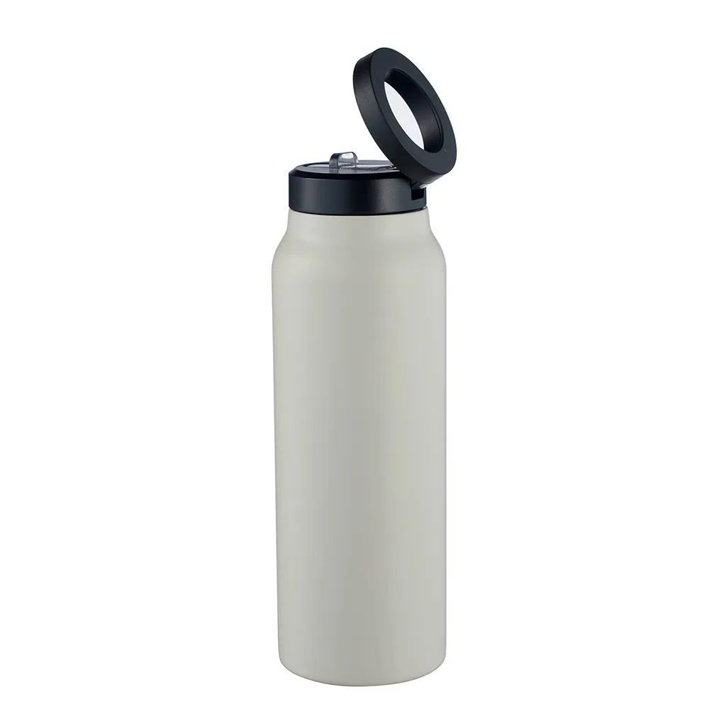 Stainless Steel Magnetic Vacuum Flask | Sports Water Bottle & Mobile Phone Holder | Portable Outdoor Thermal Insulation Cup Image