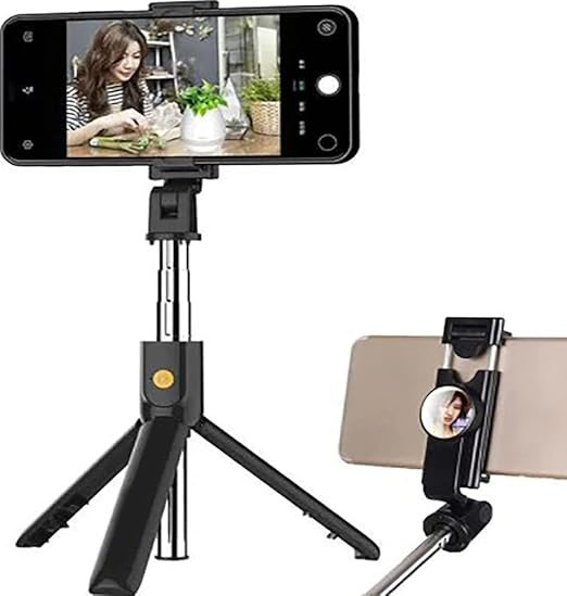 Mini Portable Gimbal Bluetooth Wireless Selfie Stick with Tripod Stabilizer for Phone Image