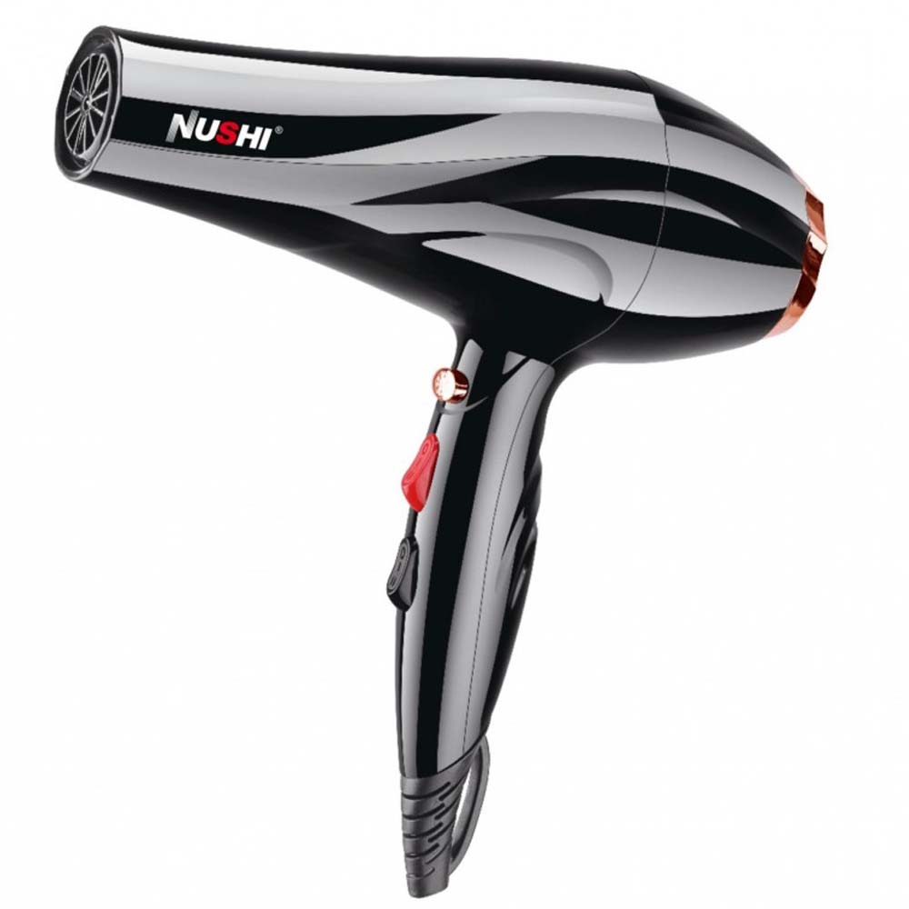 NUSHI NS-2203 Professional Hair Dryer. 2000W powerful ionic blow dryer for fast, frizz-free drying at home or salon. Image