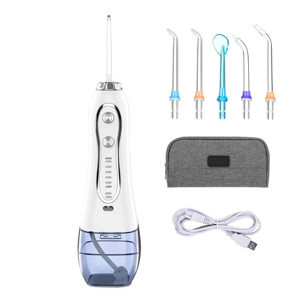 Portable Dental Water Flosser with Bag – Rechargeable Oral Irrigator for Clean Teeth, Ideal for Home and Travel, IPX7 Waterproof Image