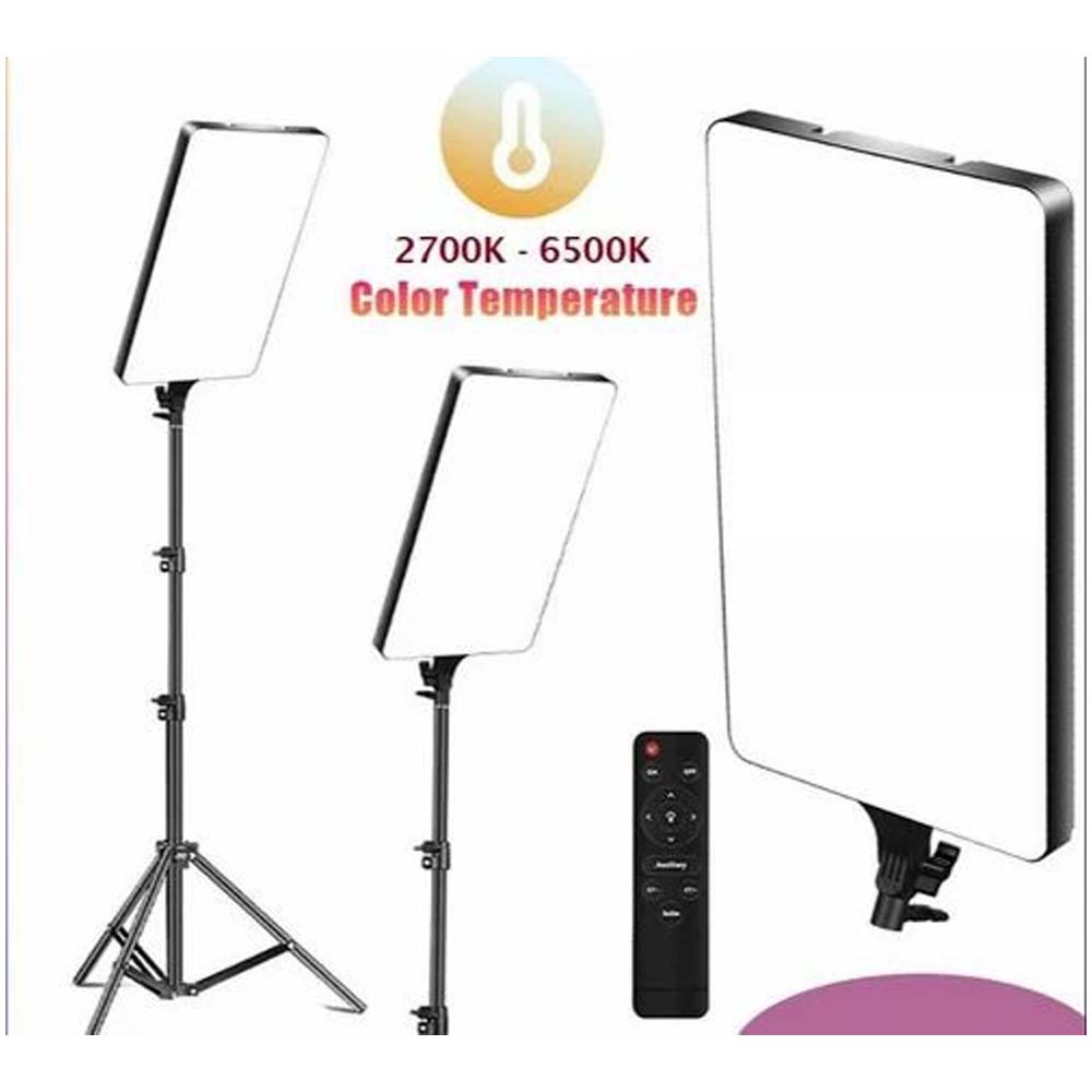 RL-19 Inch LED Panel Soft Light with LED Stand | 100W Ultra Bright Video Light for Photography & Tripod Setup | Adjustable Color & Brightness Image