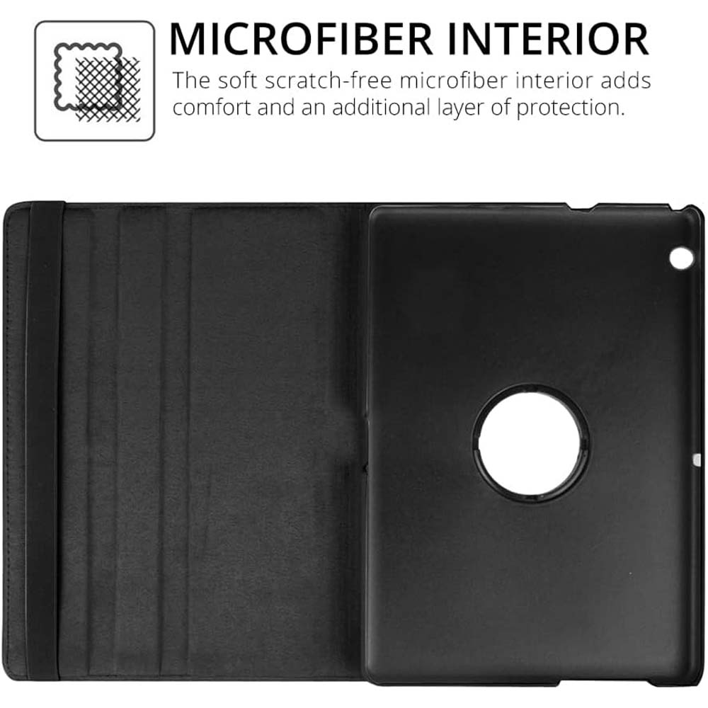 360° Rotating Case Compitable for Huawei MatePad 10.1 T6/X6 - Premium Leather Smart Cover (Multi-Color Options) Image