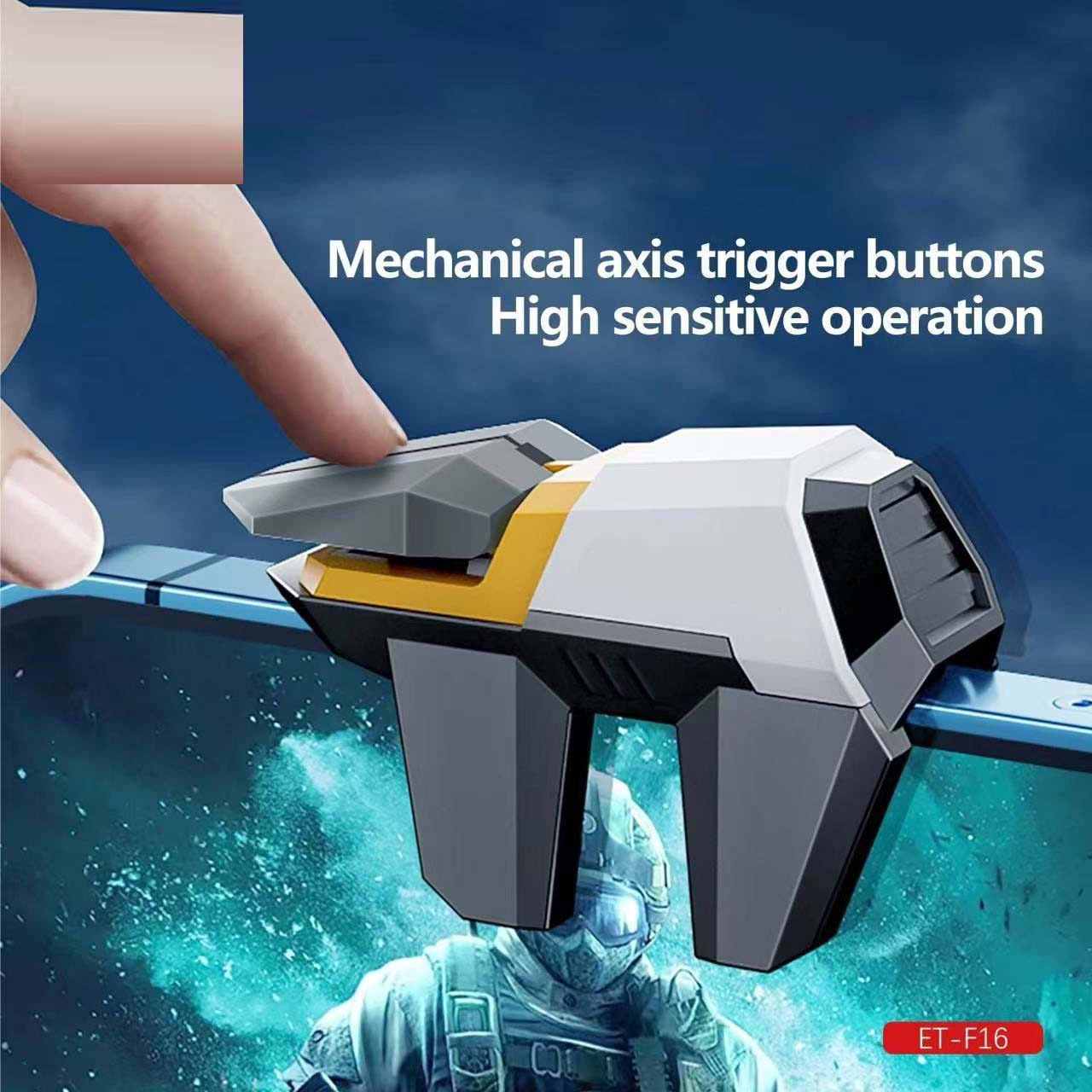 ET-F16 6-Finger Mobile Game Controller - High Precision Triggers for PUBG, Free Fire & Call of Duty on iOS/Android Image
