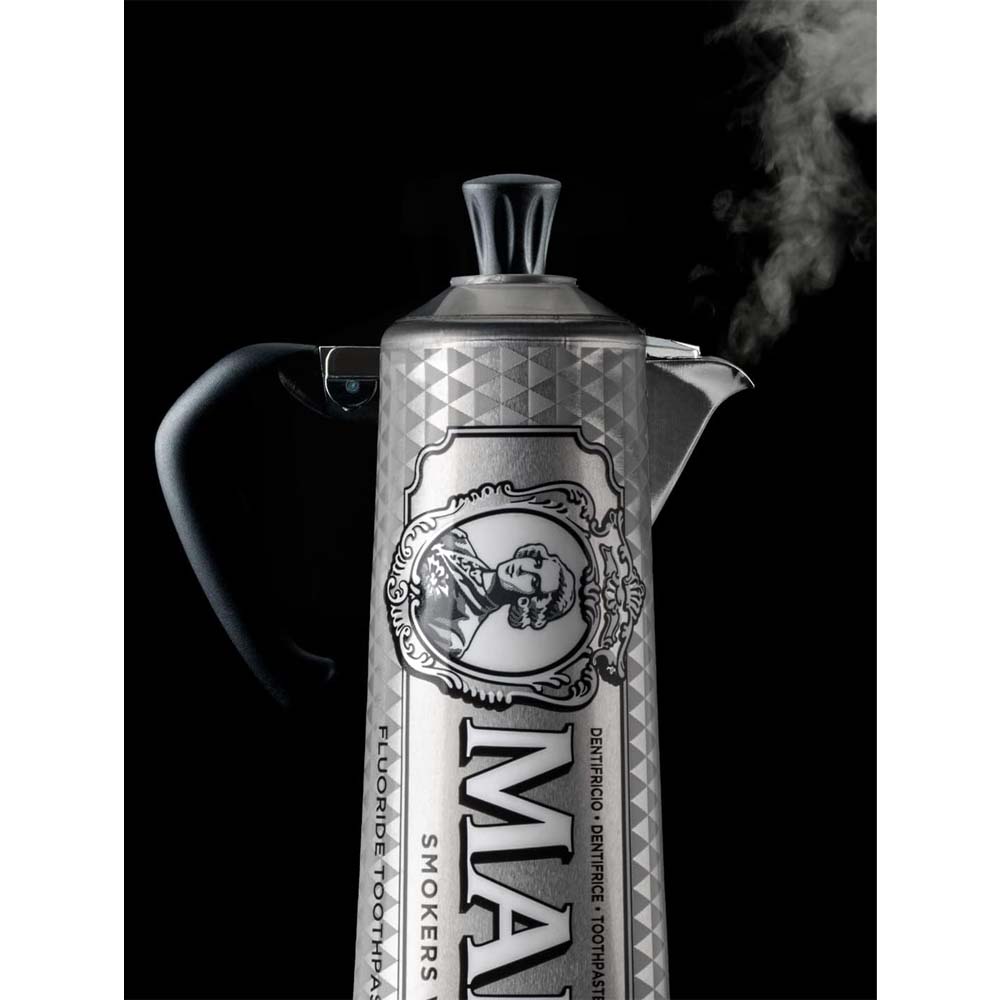 Marvis Smokers Whitening Toothpaste - Mint Flavor, 85ml, Natural Teeth Whitening, Plaque Removal, Long-Lasting Freshness Image