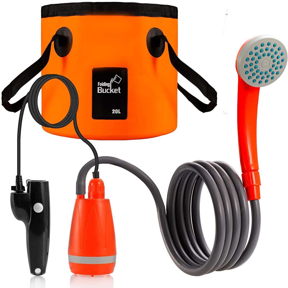 Portable Camping Shower - Outdoor/Indoor Water Shower for Travel, Beach, Swimming, and Pets, Eco-Friendly Design Image