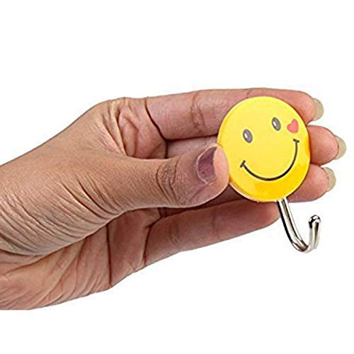 Wall Hanging Hook Set | 9-Piece Emoji Face Hooks with Strong Poster Adhesive Image