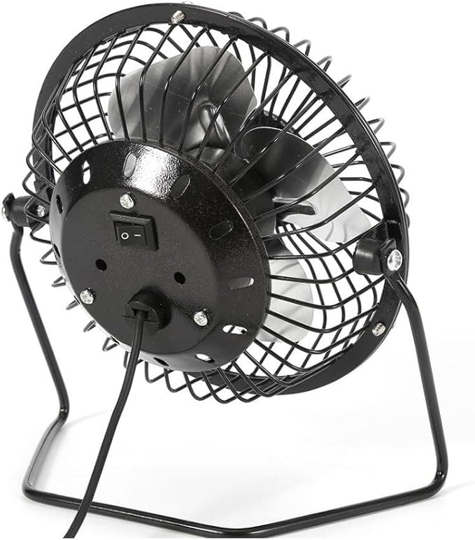 Portable Fan – Air Cooler Desktop Fan for Students | Metal Framework Mini Fan for Dormitory Use Image