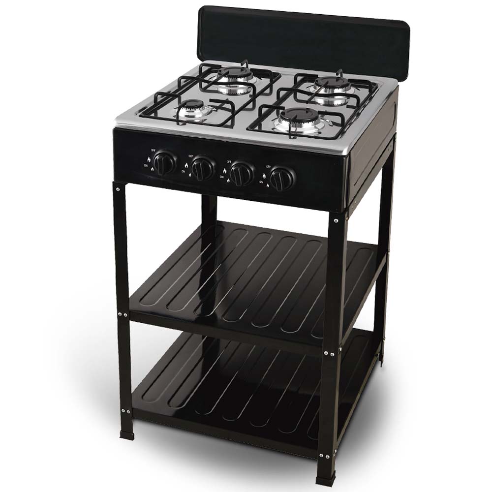 4-Burner Outdoor Gas Stove with Detachable Legs - Portable Cooking Stove for Camping, Patio, RV & Backyard BBQs Image