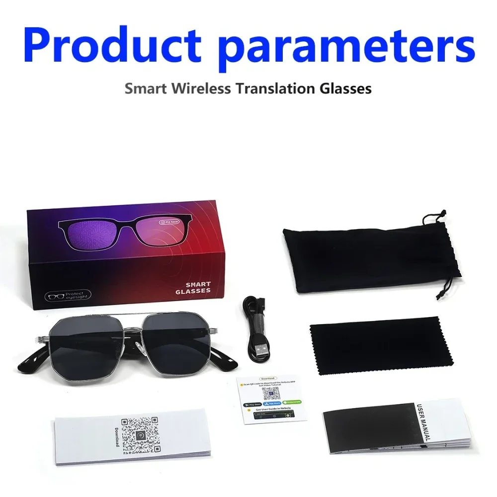 GY500 AI Sports Sunglasses - Wireless Translation, Music & Voice Control, Waterproof for Outdoor Activities Image