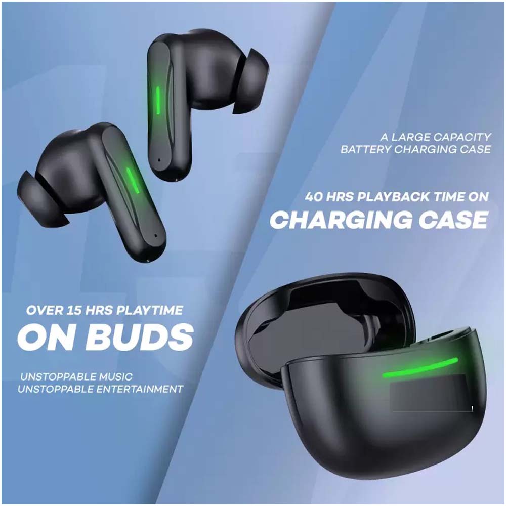 TWS Wireless Earbuds with ENC, V5.1 Bluetooth, Clear Call Effect, HD Sound, Long Battery Life, Sensitive Touch, Short Ear Handle Design, Type-C Image