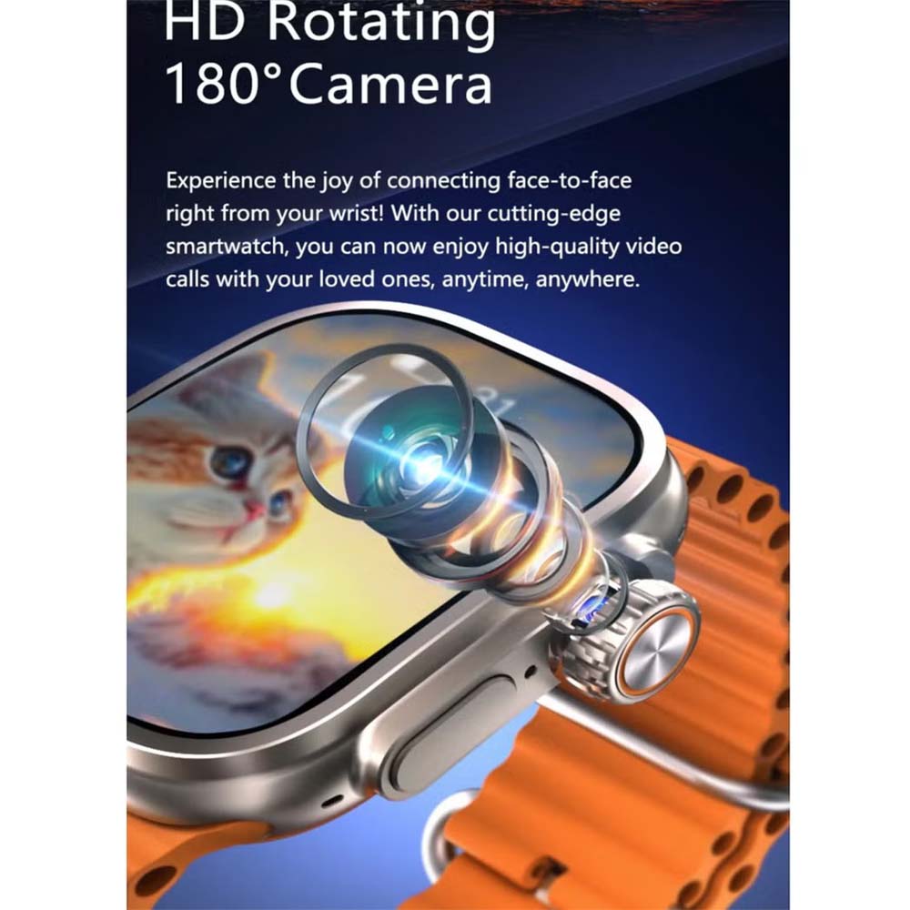 ST13 Smart Watch: 2.2" full-screen display, 4G SIM support, 3 straps & wireless charger. Unisex black design for ladies & gents. Image