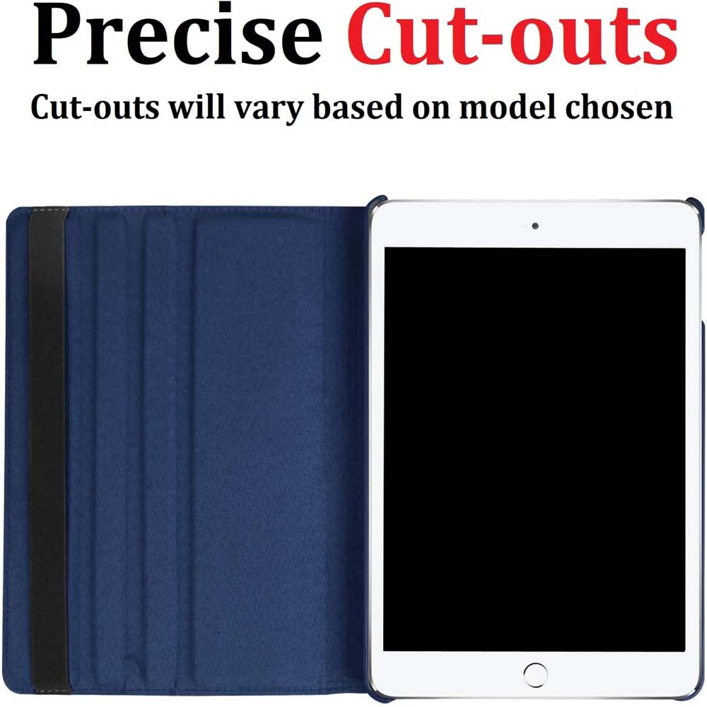 360° Rotating Stand Case for iPad Mini 4/5 - Auto Sleep/Wake Leather Smart Cover with Multi-Angle Viewing (Multi Colour) Image