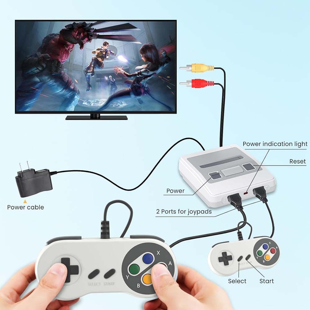 Retro Classic 620-Game Console – Mini Vintage Gaming System with 2 Controllers, AV Output – Perfect Easter Gift for Kids & Adults Image