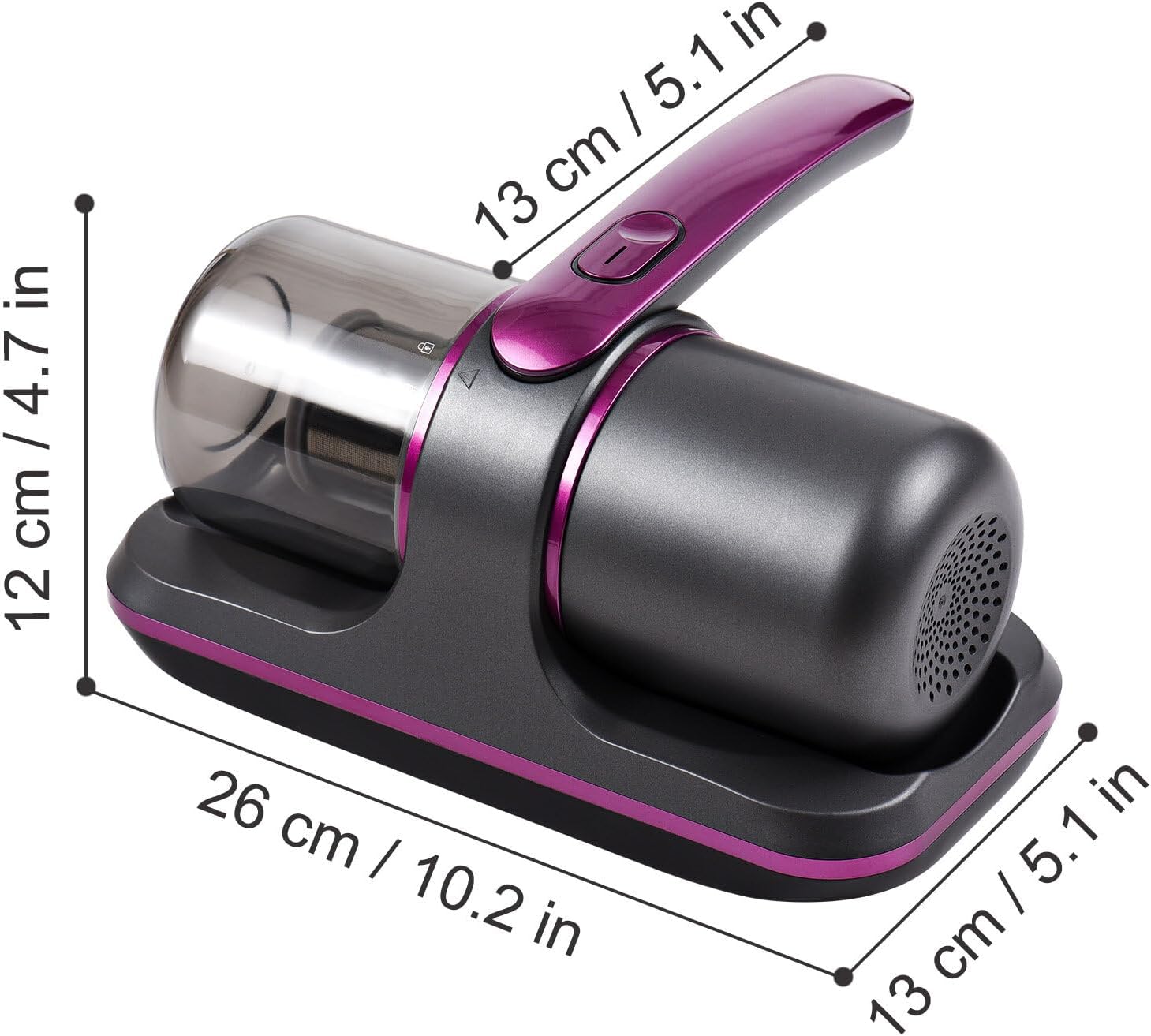 100W Cordless Mattress Vacuum - UV Bed Cleaner with 8000Pa Suction, 2 Speeds & 250ml Dust Cup for Bedding & Clothes Image