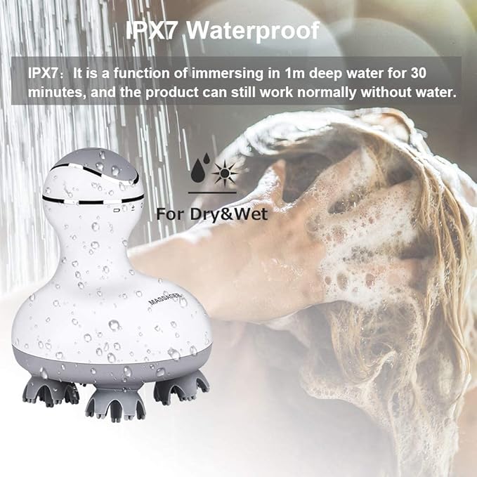 Smart 4D Head Massager | Electric Scalp Massager with 4 Heads & 84 Nodes | Stimulates Hair Growth, Stress Relief & Full-Body Relaxation Image