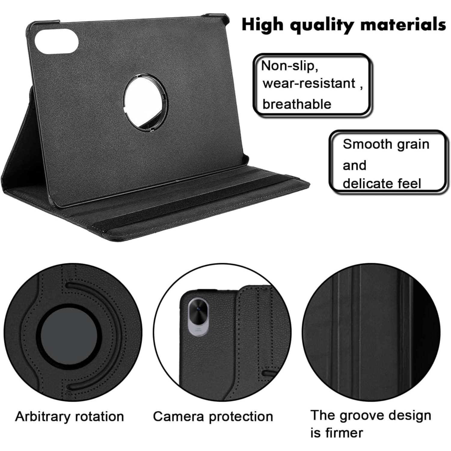 360° Rotating Leather Stand Cover Case Compitable for Huawei MatePad Air 11.5 - with Auto Wake/Sleep (Multi Colour) Image