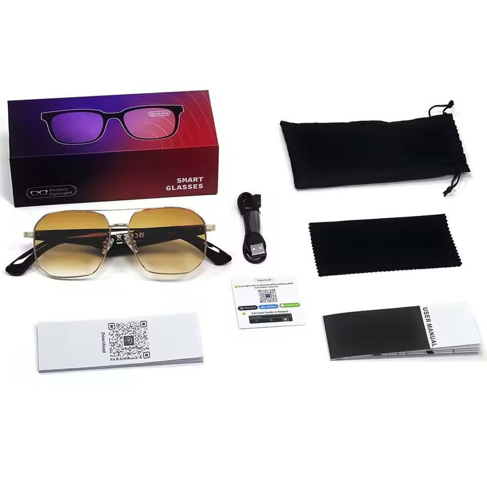 GY500 AI Sports Sunglasses - Wireless Translation, Music & Voice Control, Waterproof for Outdoor Activities Image