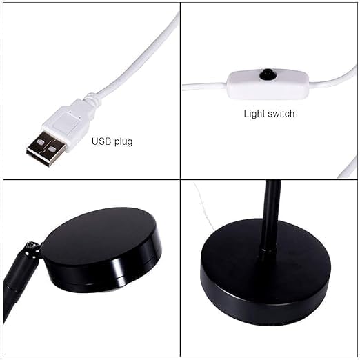 180° Rotatable & USB Rechargeable Sunset Light Projector | LED Night Light for Kids and Adults | Create a Relaxing Atmosphere Image