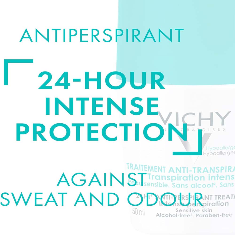 Vichy 48H Anti-Perspirant Deodorant - Intensive Treatment for Long-Lasting Protection & Freshness, 50ml Image