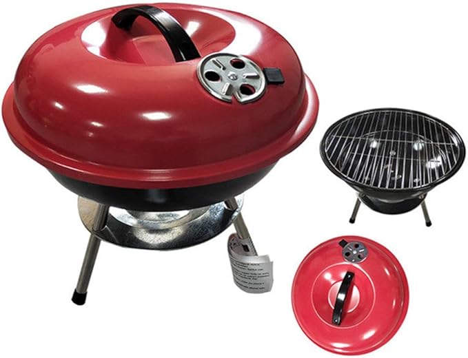 Large Charcoal Barbecue with Wheels and Stainless Steel Grill | Perfect for Family BBQ Parties Outdoors Image