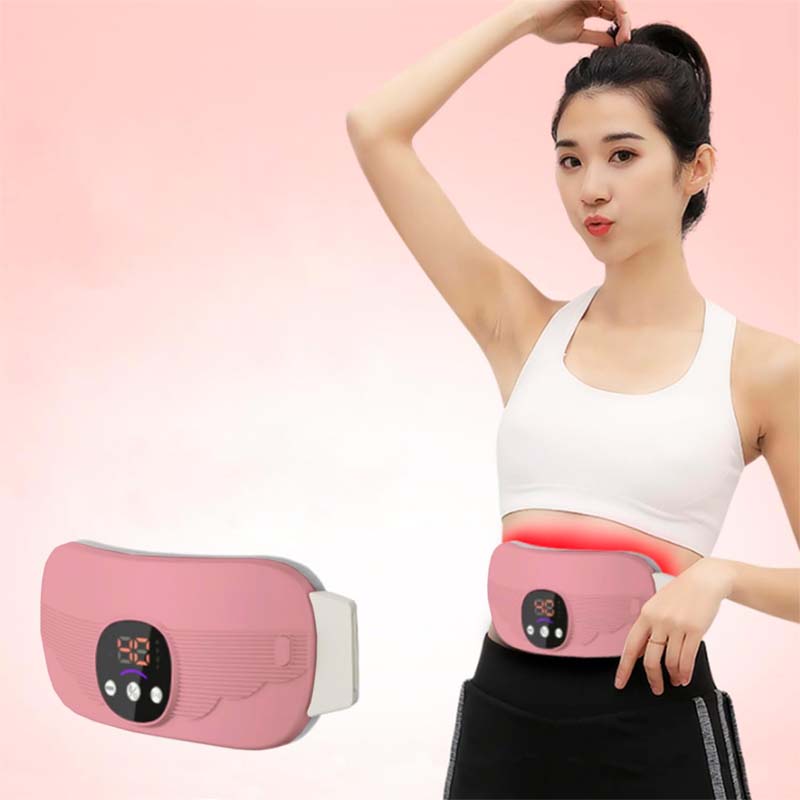 Smart Menstrual Heating Pad - 4-Gear Constant Temperature Abdominal Massager with Vibration, Warm Palace Belt for Women (Pink-Colour) Image