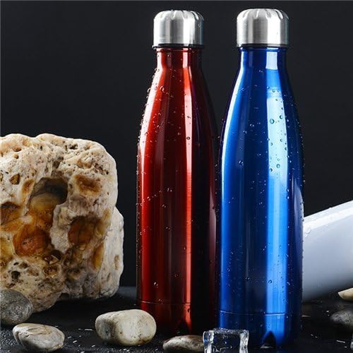 Stainless Steel Double Wall Cola Water Bottle | Maroon, 500ml | Keeps Hot & Cold up to 4 Hours | (Black-05) Image