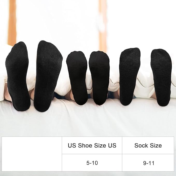 12 Pairs Ultra Thin Breathable Ankle Socks for Men & Women - Cool Summer Comfort Low Cut Socks (Black) Image