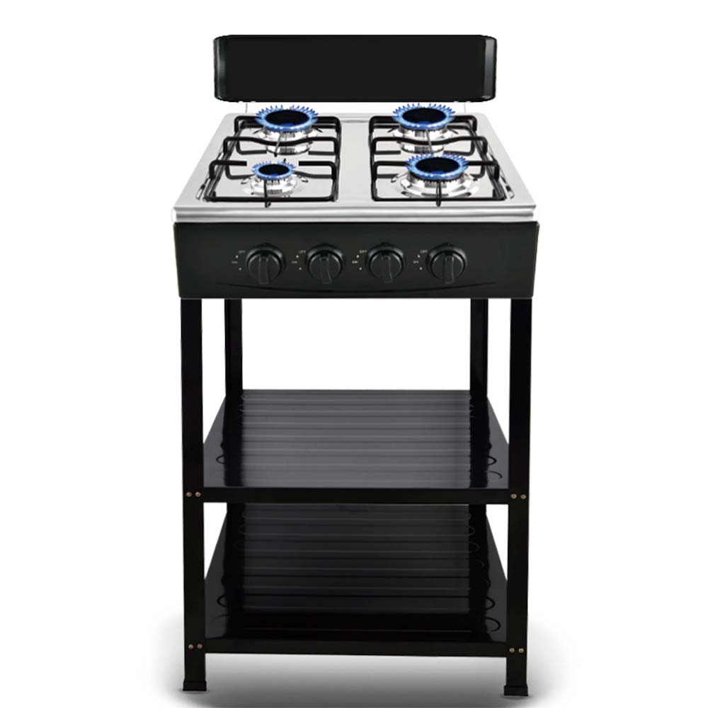 4-Burner Outdoor Gas Stove with Detachable Legs - Portable Cooking Stove for Camping, Patio, RV & Backyard BBQs Image