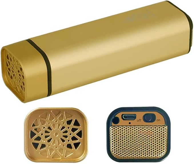 Bakhoor Rechargeable USB Power Electric Bakhoor Burner (Gold) | Portable Oud Incense Burner Image