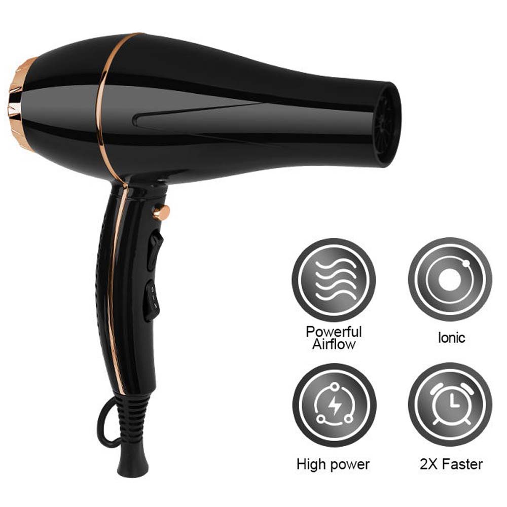 NUSHI NS-2204 Professional Hair Dryer 3000W ultra-powerful motor for fastest drying. Ionic technology for salon results. Image