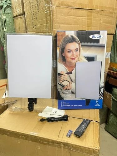 RL-19 Inch LED Panel Soft Light with LED Stand | 100W Ultra Bright Video Light for Photography & Tripod Setup | Adjustable Color & Brightness Image