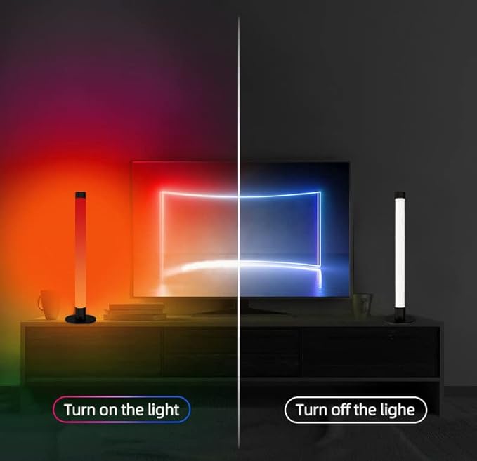 Smart LED Light Bar RGB Lights | Bluetooth App Remote Control | 3-in-1 16 Million Colors | TV Backlight for Room, Movies, PC, Gaming Setup - 2PCS Image