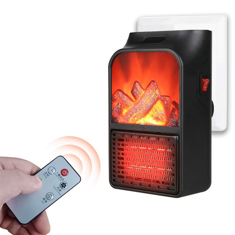 Portable Heater 500W | 220V Remote Control Flame Heater for Efficient Home & Office Heating Image