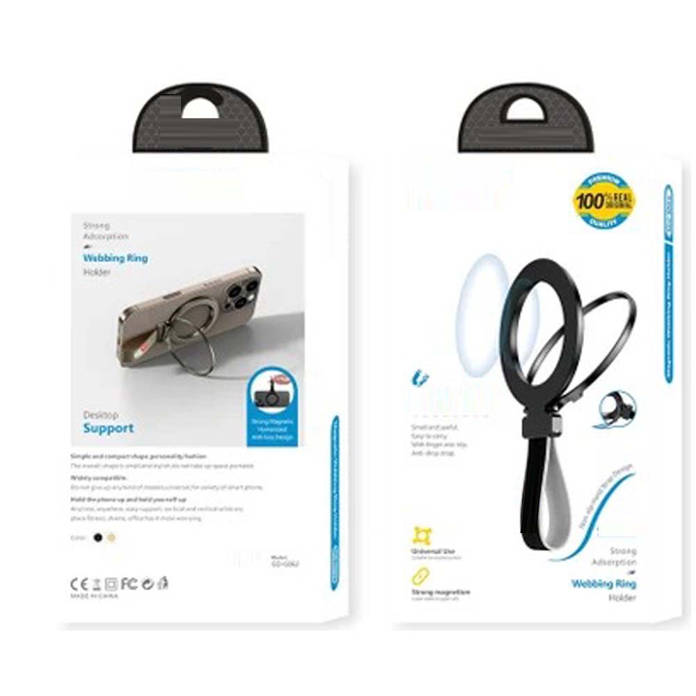 GD-G062 2-in-1 Finger Ring Stand - Magnetic Phone Grip & Kickstand, 360° Rotating Phone Holder for All Smartphones Image