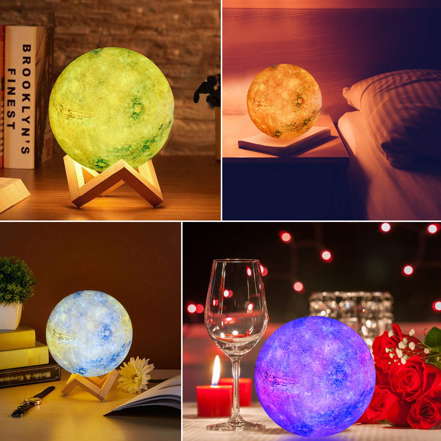 Space Moon Star Light LED | Custom 8-20CM 3D Christmas Gifts | Night Lamp for Kids & Room Decor | Colorful Modern Lighting for Children’s Rooms Image