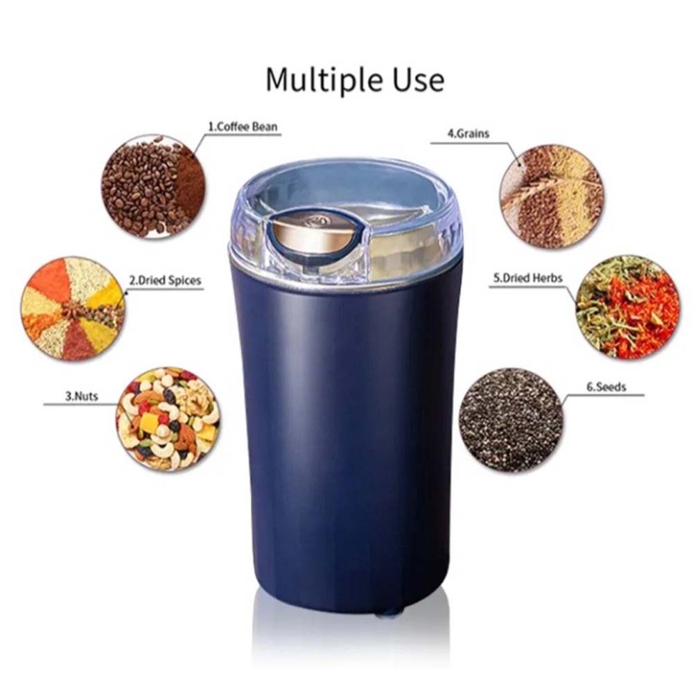 Small Stainless Steel Coffee Grinder - Powerful Electric Spice & Coffee Bean Grinder for Home, Compact & Multi-Purpose Image