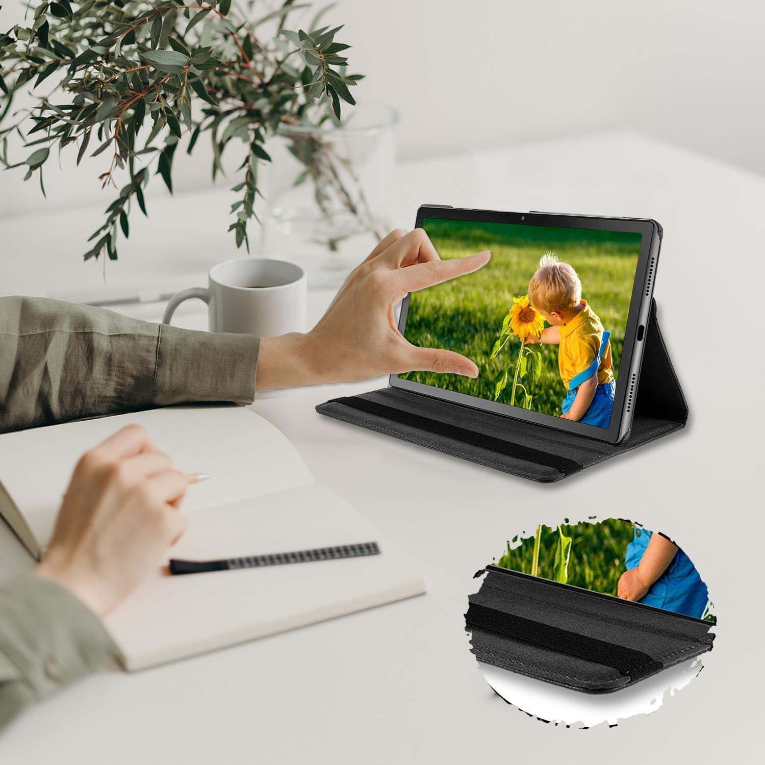 360° Rotating Leather Stand Cover Case Compitable for Huawei MatePad 11 2024 -  with Auto Wake/Sleep (Multi Colour) Image